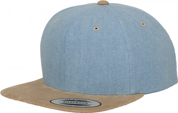 6089CH Chambray-Suede Snapback